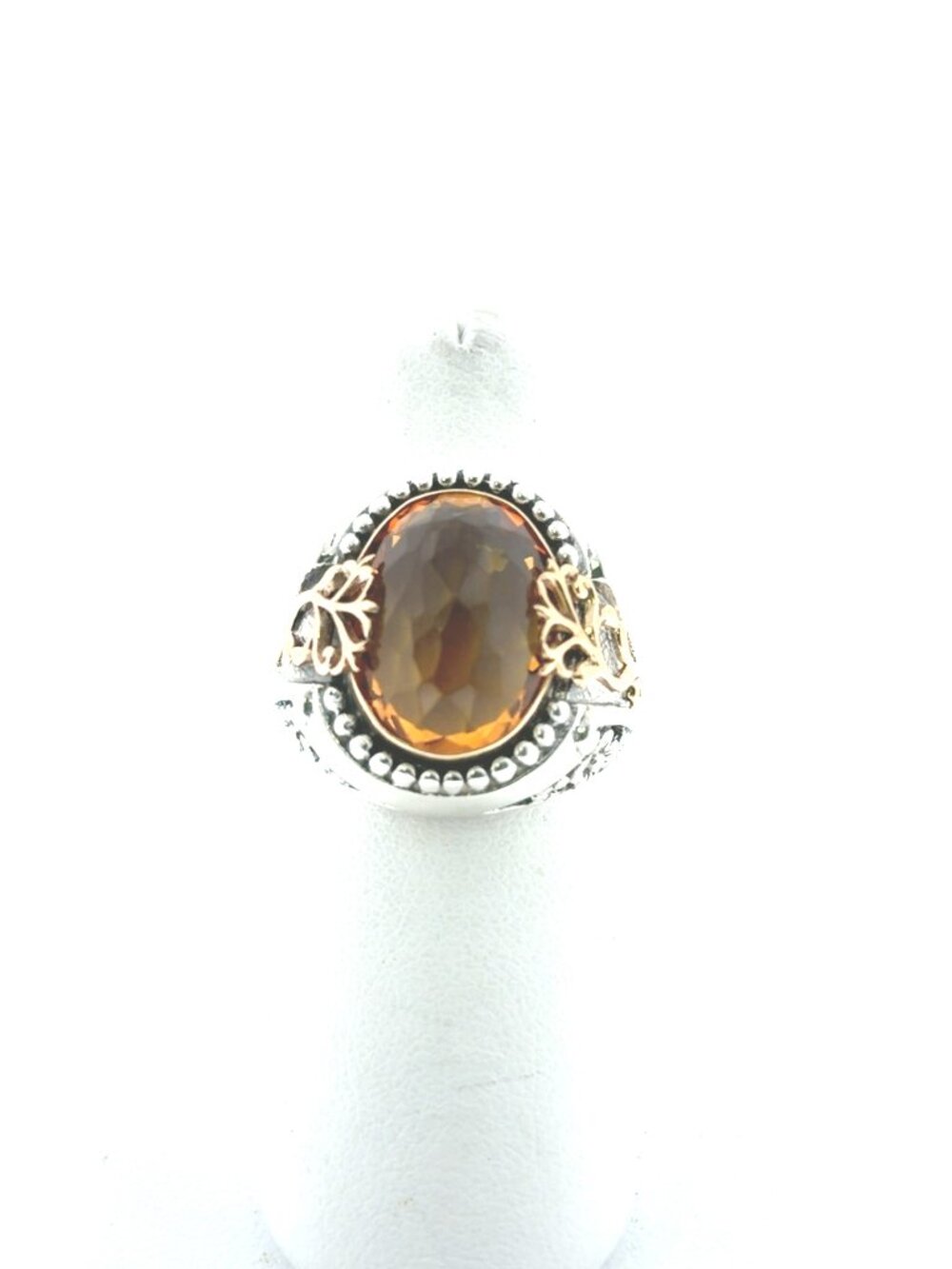 Sterling silver 14kt citrene ring
